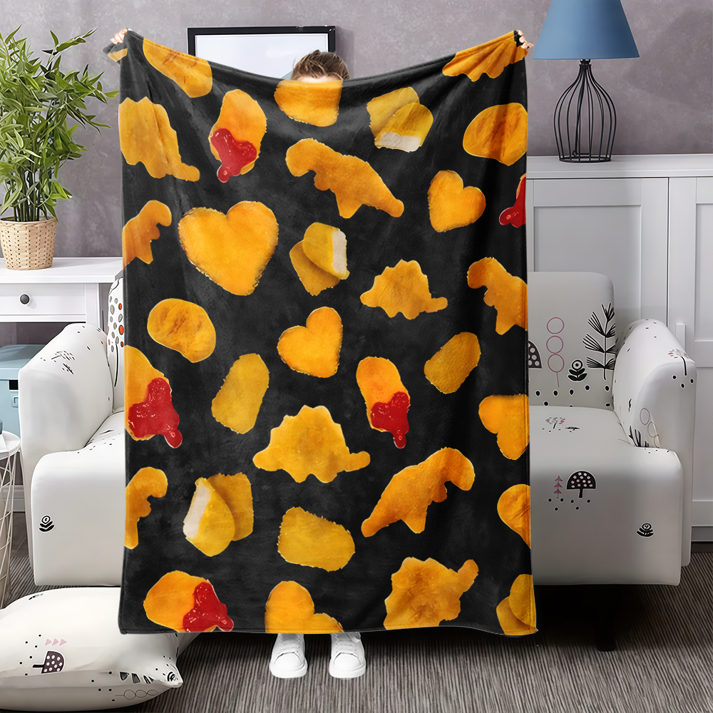 Foody Snacks - Kreatywna narzuta z motywem przekąsek, idealny
