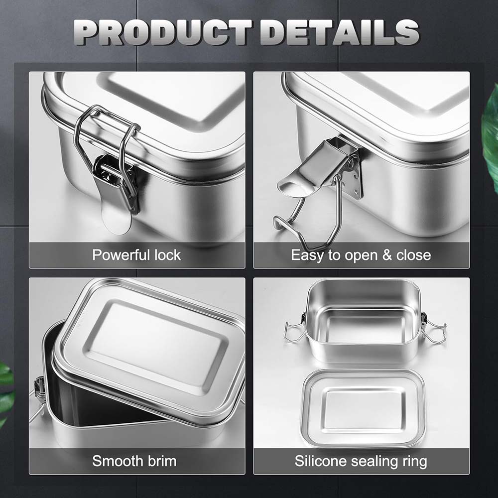 4 szt. Pudełko Bento ze stali  – Food Snacks Wholesale recenzja i cena
