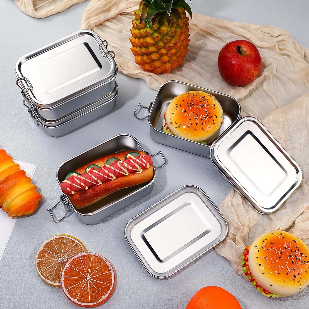 4 szt. Pudełko Bento ze stali  – Food Snacks Wholesale recenzja i cena
